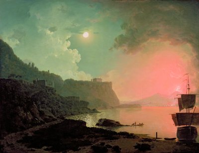 Vesubio desde Posillipo, c.1788 de Joseph Wright of Derby